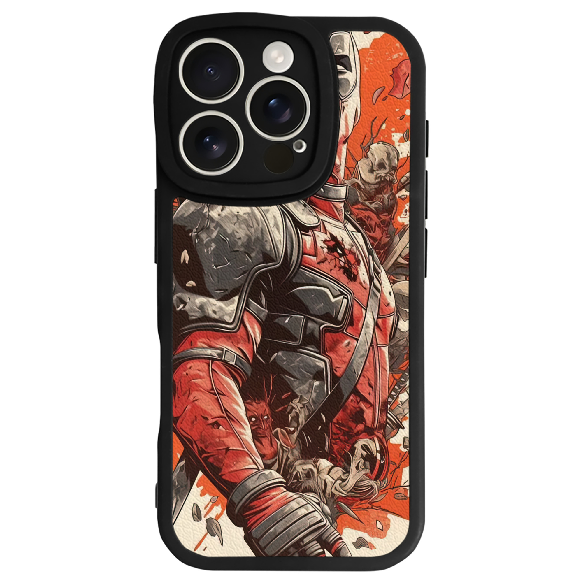 （画像用） Deadpool デッドプール 【iPhone 16シリーズ対応】シリコンスマホケース（レザー調） 材質：シリコン